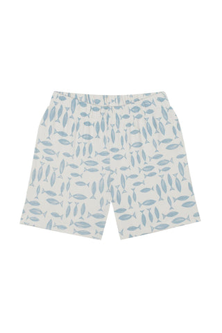 Balık Kısa Kollu Tshirt Şort Pijama Takımı