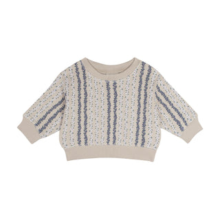 Dikey Çiçek Sweatshirt Pantolon Set