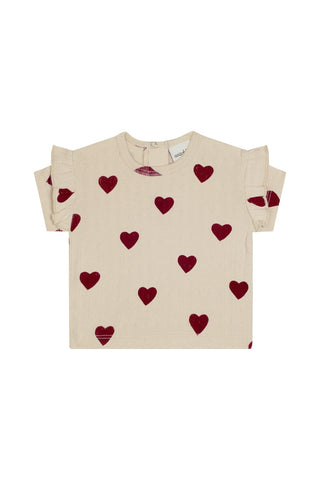 First Love Kalp T-Shirt Tayt ve Tavşan Set