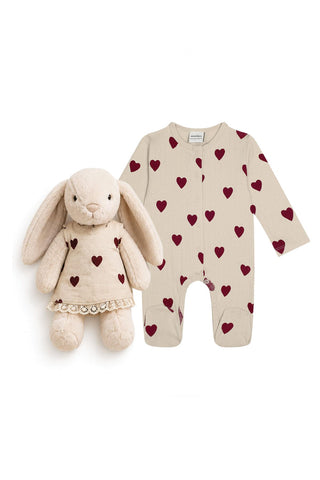 First Love Kalp Tulum ve Tavşan Set