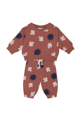 Gün Batımı Kuş & Güneş Sweatshirt Pantolon Set