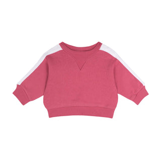 Kontrast Pembe Sweatshirt Pantolon Set