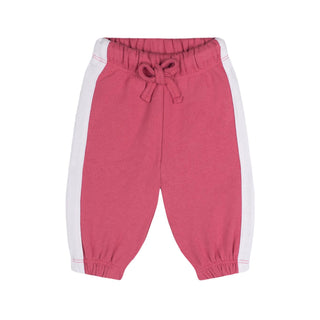 Kontrast Pembe Sweatshirt Pantolon Set