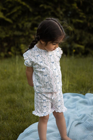 Kurdele Bahçesi Kısa Kollu Tshirt Şort Set