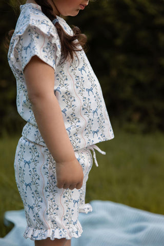 Kurdele Bahçesi Kısa Kollu Tshirt Şort Set