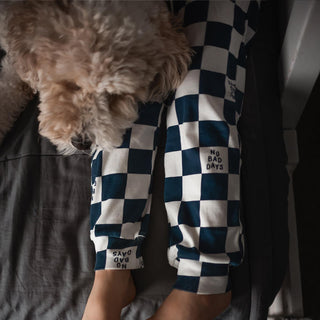 Lacivert No Bad Days Uzun Kollu Pijama Takımı