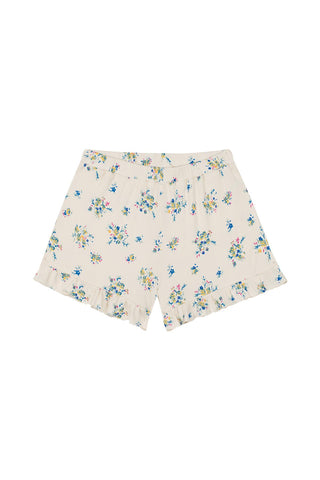 Minik Çiçekler Kısa Kollu Tshirt Şort Pijama Takım