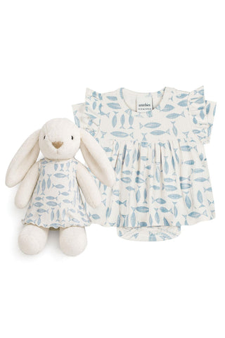 Ocean Lullaby Balık Elbise ve Tavşan Set