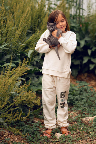 Okyanus Deseni Sweatshirt Eşofman Takımı