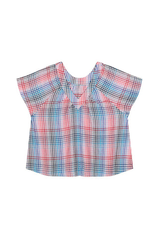 Pembe Günbatımı Kısa Kollu Bluz Şort Set