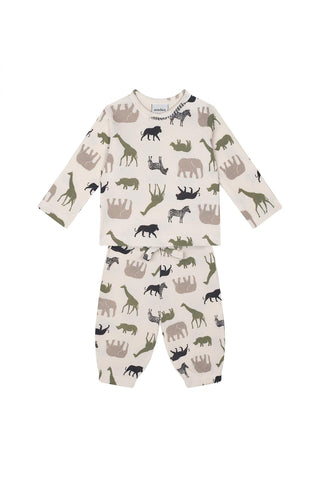 Safari Macerası Uzun Kollu Tshirt Pantolon Set