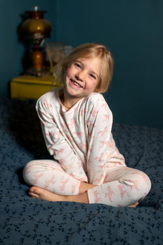 Unicorn Masalı Uzun Kollu Taytlı Pijama Takımı